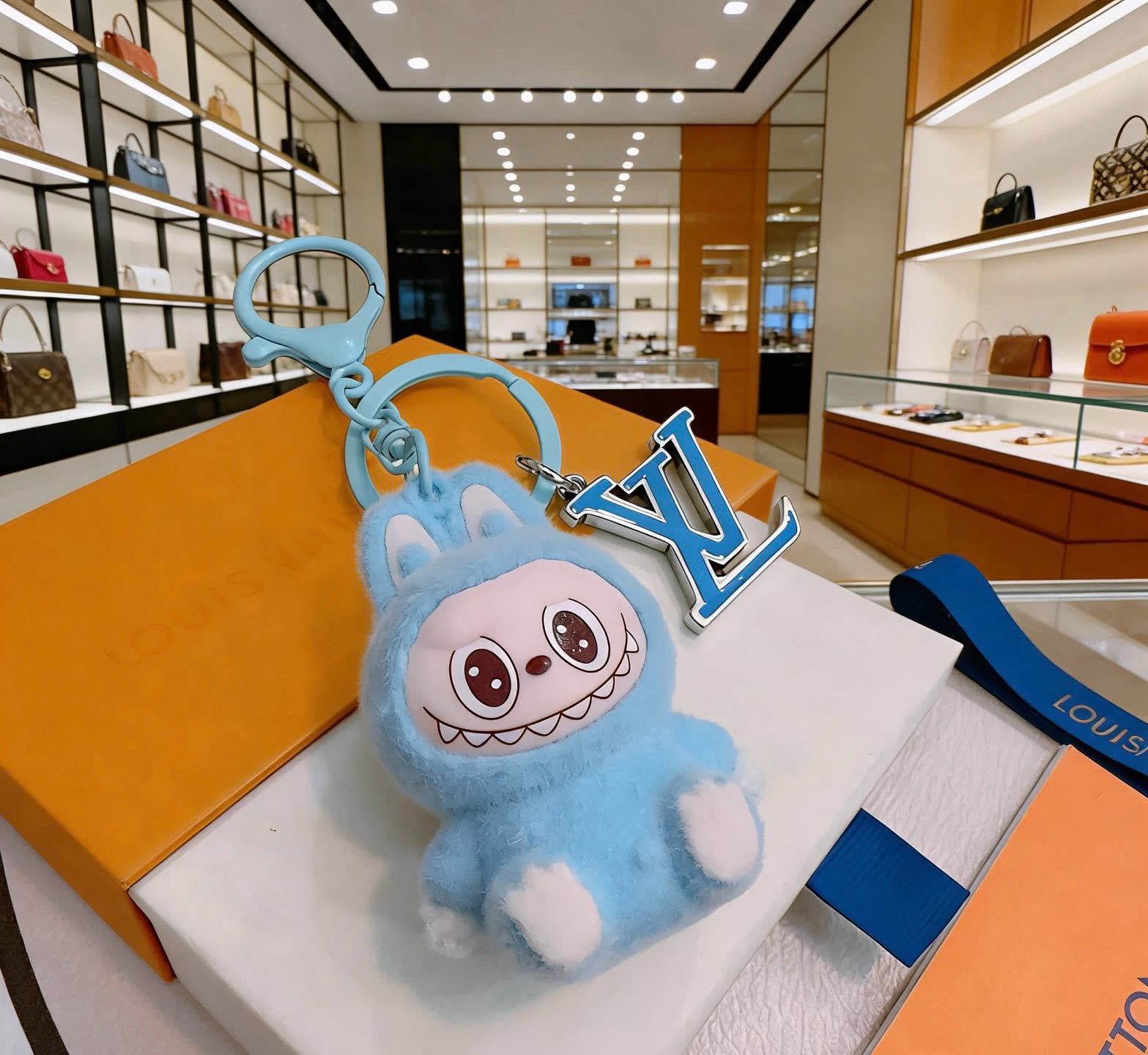 Louis Vuitton Blue Monster Keychain